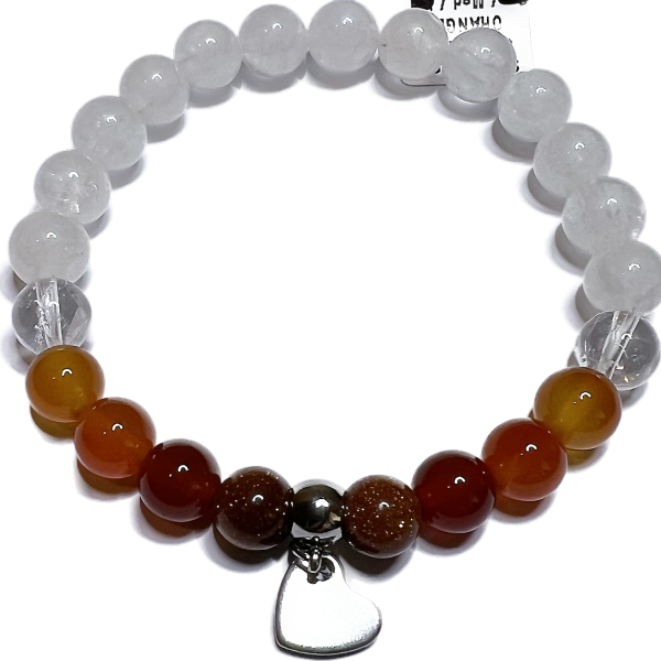 Celestial Orange Gemstone Bracelet
