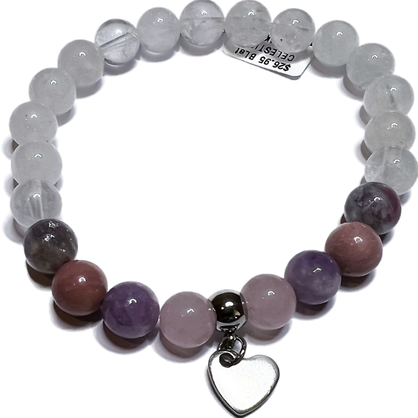 Celestial Pink Gemstone Bracelet
